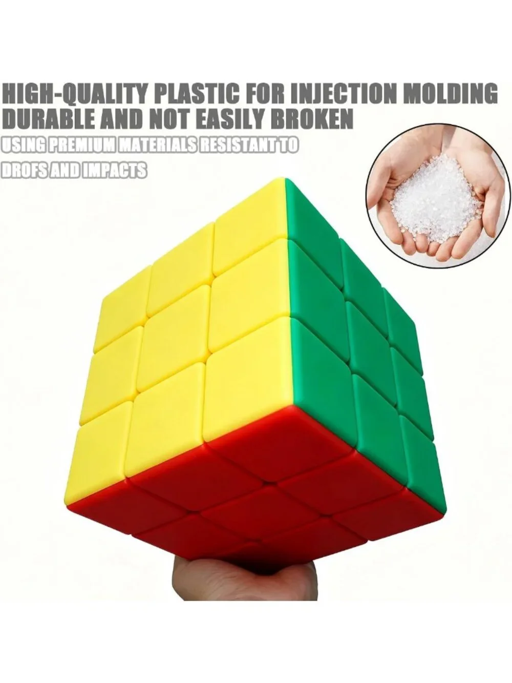 Extra Large 3x3 Magic Cube Puzzle - 18CM Stickerless Brain Teaser for All Ages
